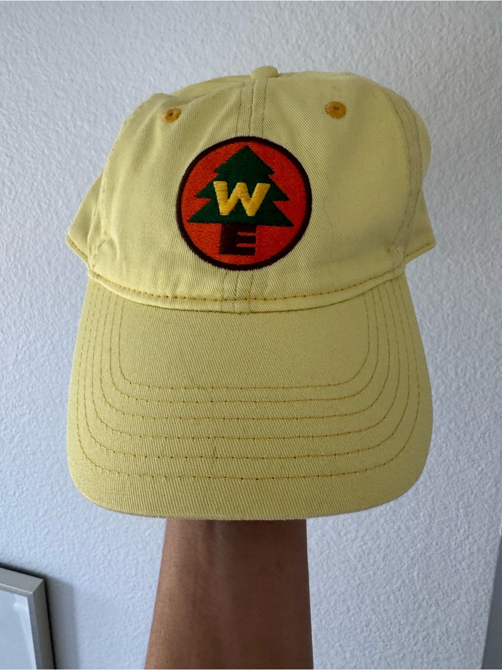NWT Disney Pixar Up Wilderness Explorer Yellow Baseball Cap Hat W.E. Badge